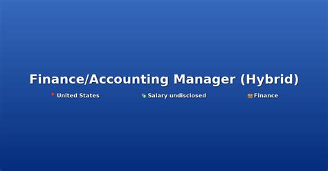 Talent Manager (Finance and Accounting) in Hybrid 